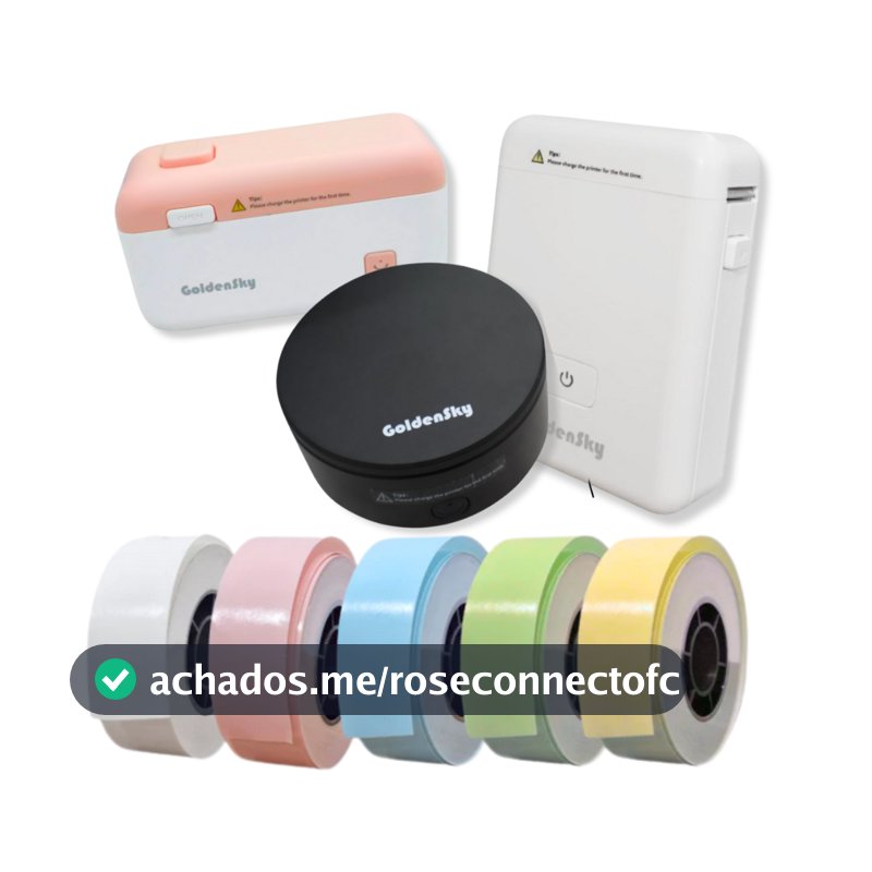 Impressora Térmica Rotuladora Portátil Etiquetas 15mm com Rolos Segmentados ou Contínuos