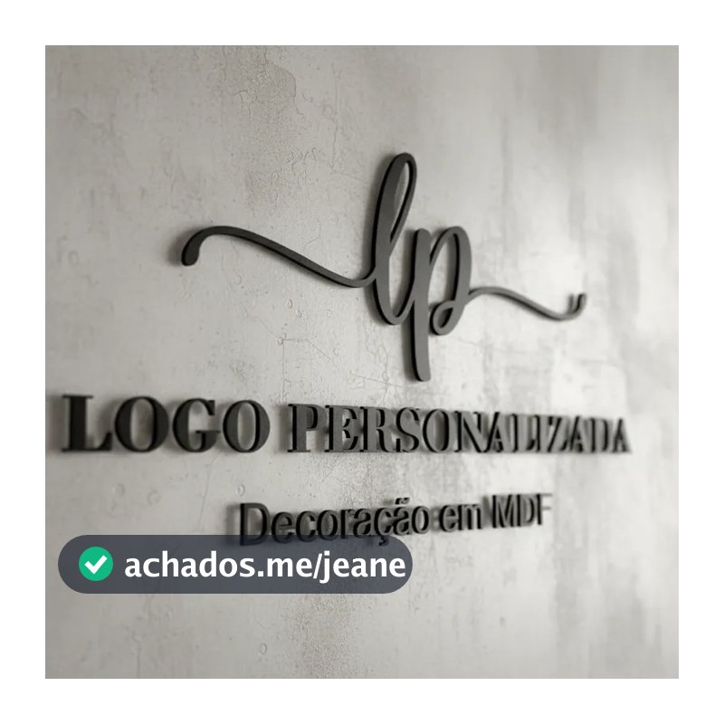 Logomarca em MDF 3mm personalizada - Letreiro de parede decorativo sob medida para empresas e lojas