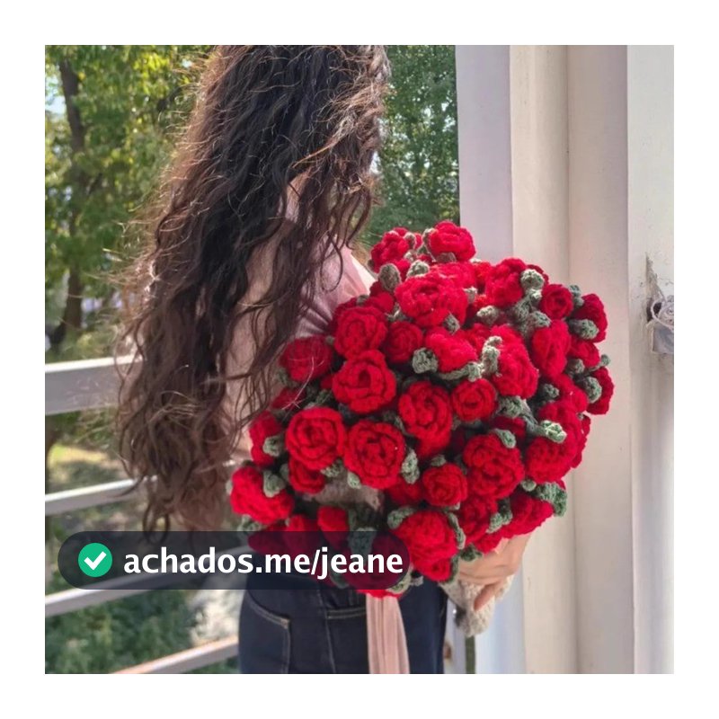 Buquê De Cobertor De Rosa Com Saco De Presente , Artesanal De Crochê De Rosas , De Aniversário E Dia Dos Namorados Para