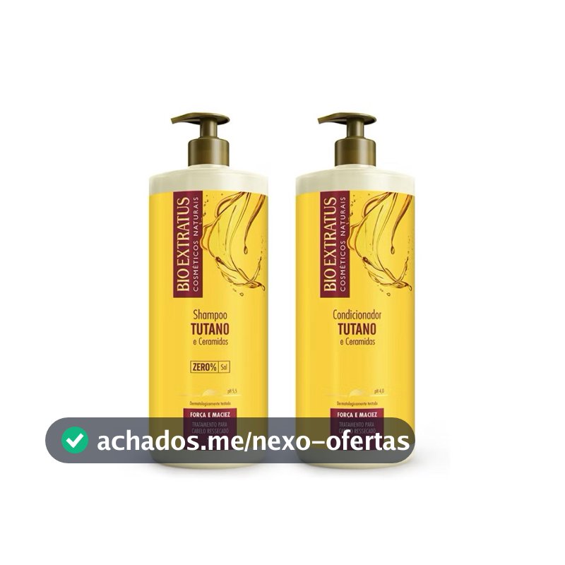 Kit Tutano Shampoo e Condicionador Bio Extratus Força e Maciez (1L)