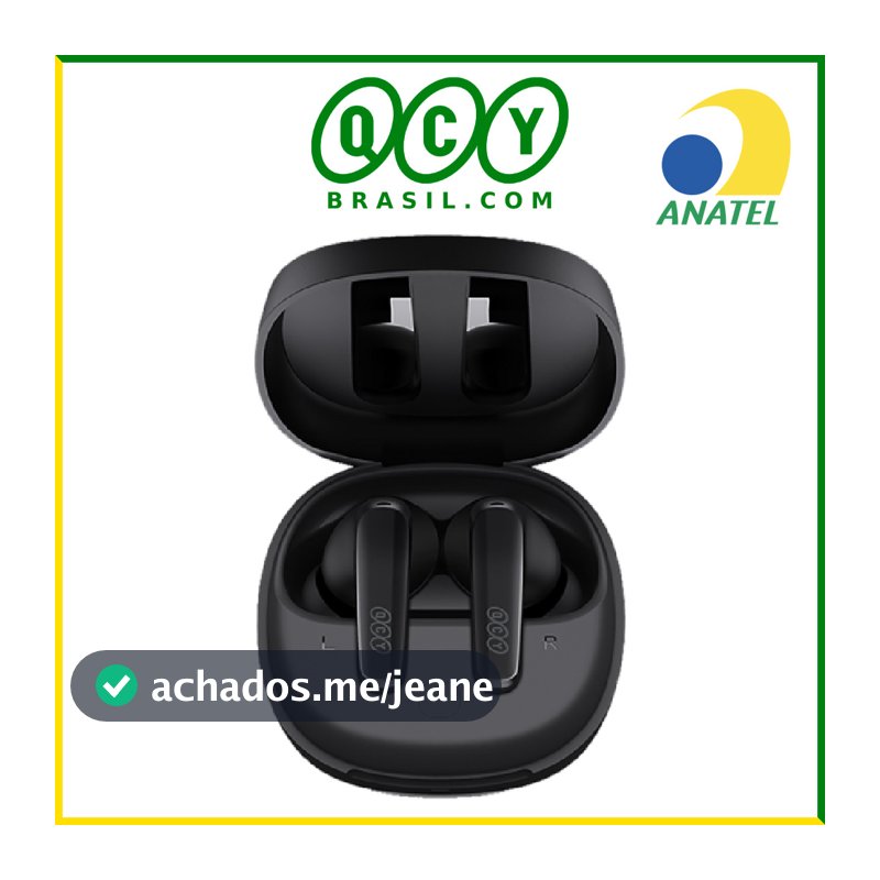 Fone de Ouvido QCY T13X ENC Sem Fio Bluetooth TWS 5.3, proteção IPX5, 30 h de Reprodução