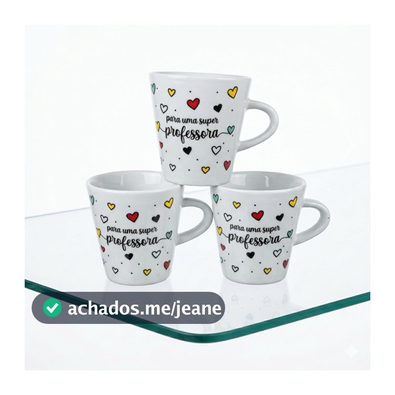 kit Canecas Dia Das Professoras Chá Café Porcelana Personalizada Presente Elegante Xícara Professora Café Manhã
