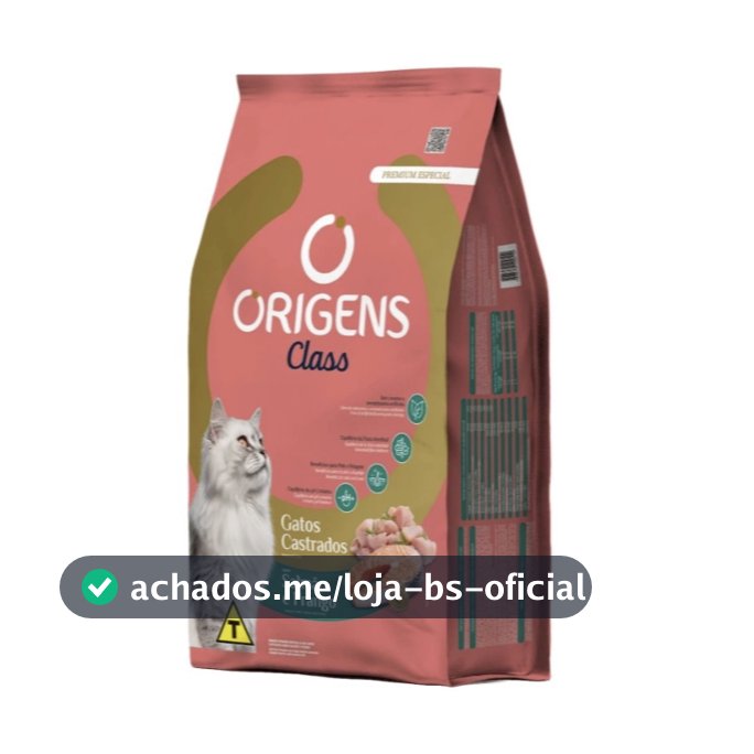 Ração Origens Class Gatos Castrados Sabor Salmão e Frango 10,1kg Adimax