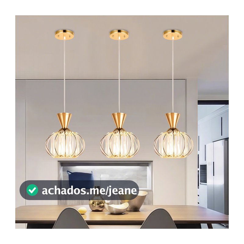 3 Cores Em 1 Lâmpada De Teto Leve Lustre De Cristal De Metal Nórdico Único 110V-220V