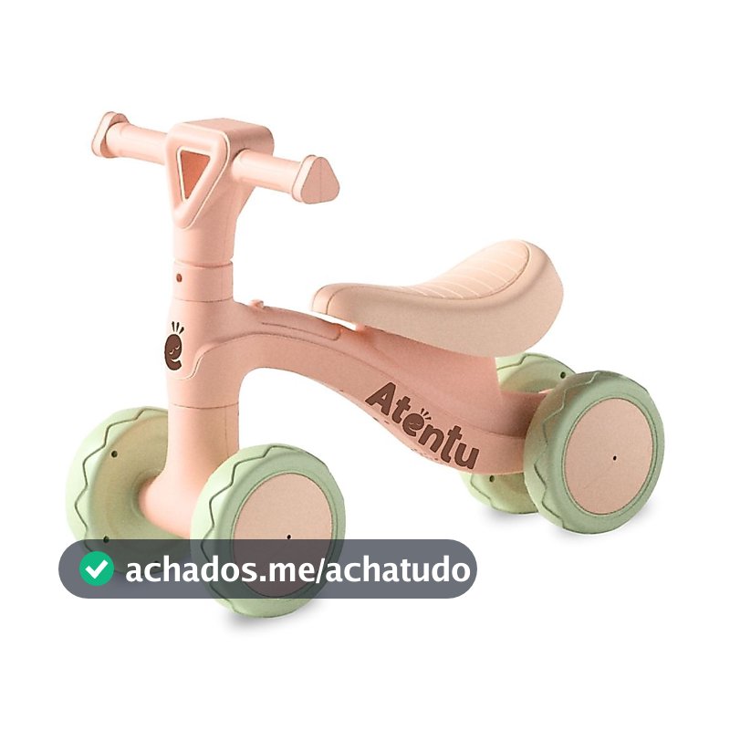 Bicicleta de Equilíbrio Infantil Sem Pedal Andador 4 Rodas Bebê Criança