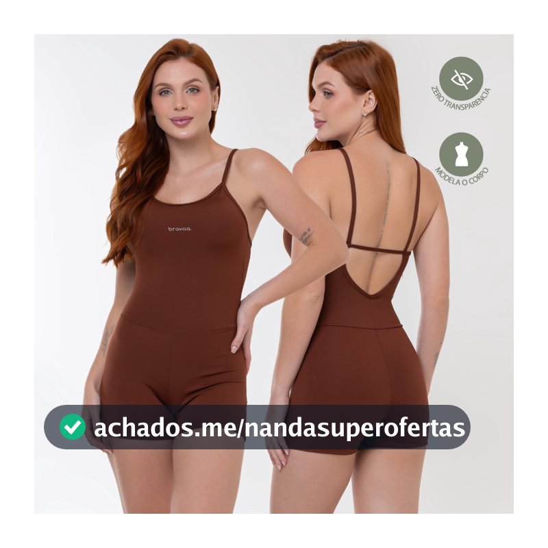 Macaquinho Fitness Alcinha Slim Zero Transparência Forrado Academia Macacão Crossfit 048