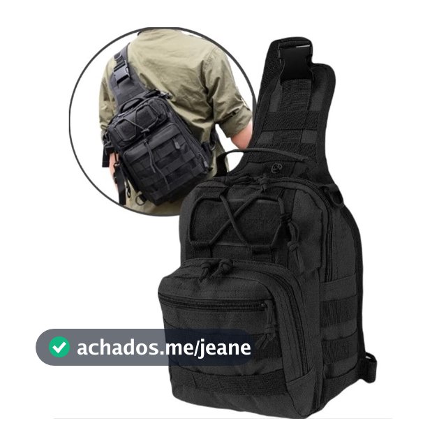 Bolsa Tática Transversal Peito E Ombro mochila Impermeável Masculina Ar Livre (6235/8004)