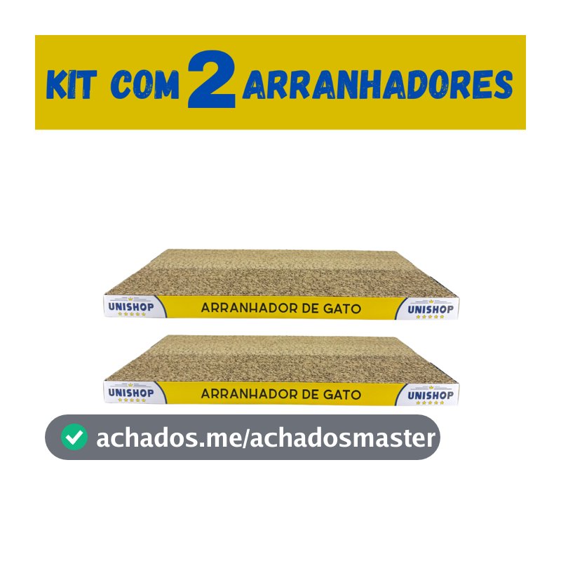 2 Arranhador Para Gato Papelão Ondulado 100% Resistente Brinquedo Anti-Stress Premium - Unishop