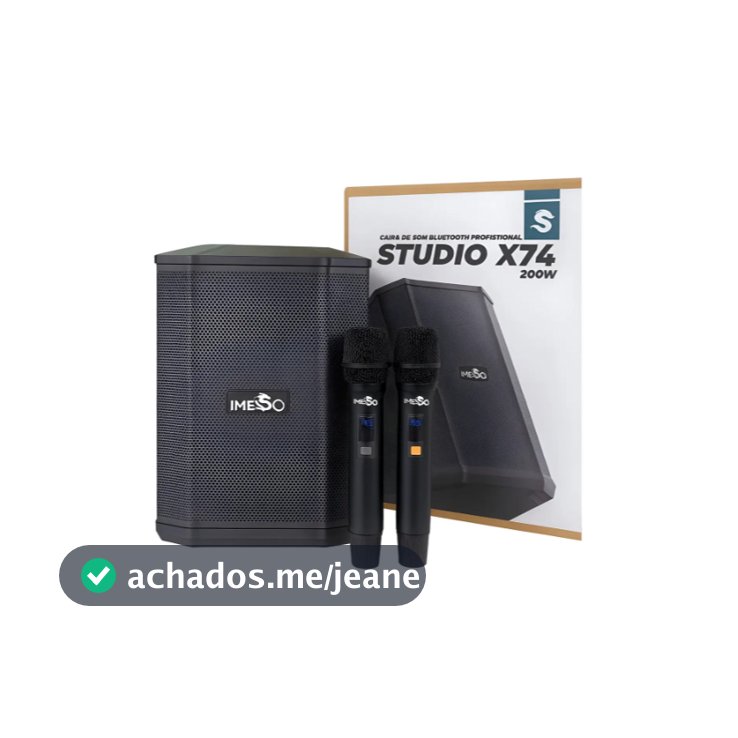 Caixa de Som Bluetooth Imenso X74 200W Potência Preta Portátil