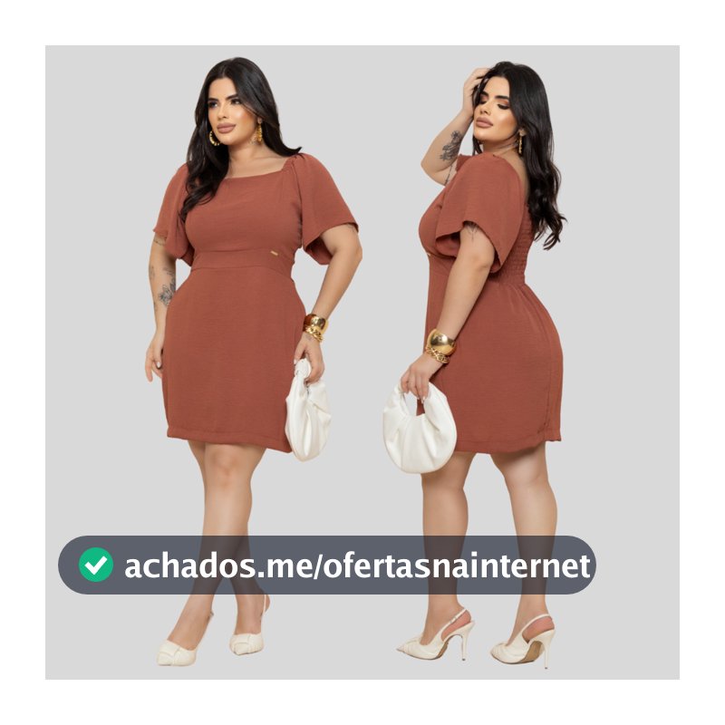 Vestido Feminino Plus Size Duna Premium Forrado Elegante Confortável Liso