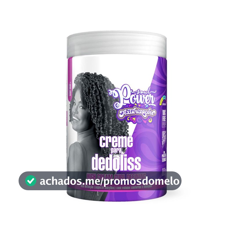 Creme Para Dedoliss SouL Power Texturizações 800g - Pentear C/ Proteção Térmica | Vegano