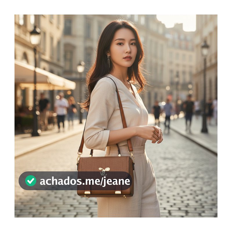 Bolsa Feminina Layton Vivian Transversal e de Mão Elegante Estruturada para Trabalho e Festa