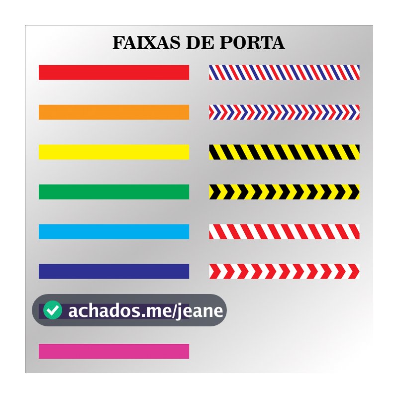 Faixas Adesivas 100cm x 10cm Para Portas de Vidro Várias Cores e Modelos Decorativos Anti Trombada