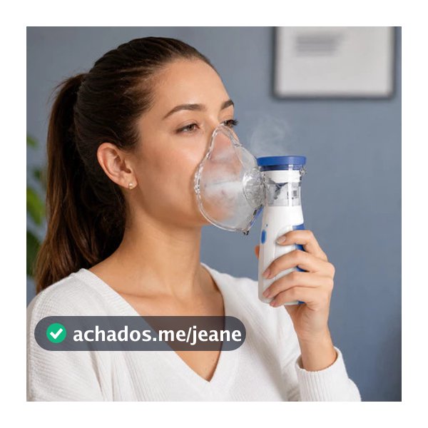 Nebulizador Portátil Silencioso para Asma Adulto Infantil Inalador com 2 Máscaras USB