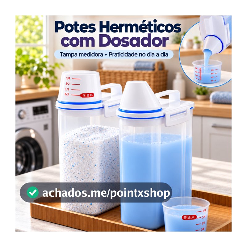 Kit 2 Unids Dispenser Organizador Lavanderia 2,5 Litros Pote Amaciante Sabão em Pó Lavanderia