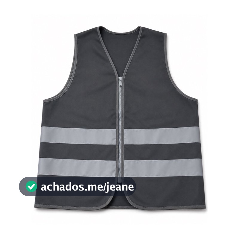 Colete Refletivo Cinza (diaristas Shopee, entregadores ou centros logísticos).