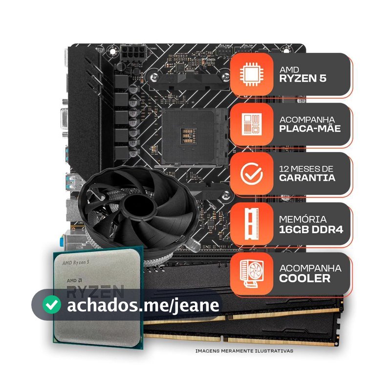 Kit Upgrade Gamer, AMD Ryzen 5 3400G, A520M, 16GB DDR4
