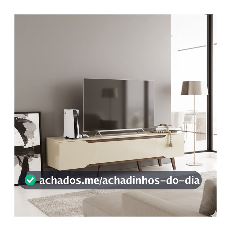 Rack Retrô Shop 1,80m – para TV 65", Moderno, Aconchegante e de Alta Qualidade