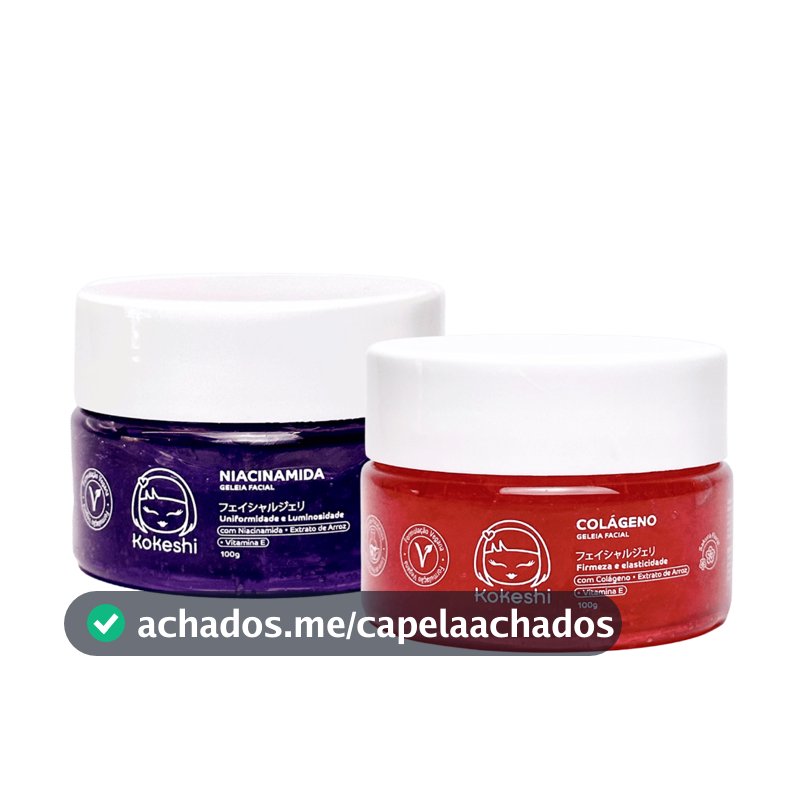 Kit Skin Care Geleia facial Colágeno e Niacinamida Kokeshi