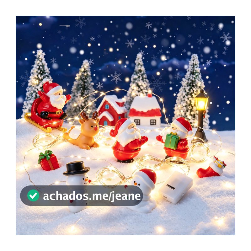 Estatuetas Miniaturas Papai Noel Boneco De Neve Micro Paisagem Ornamentos Para