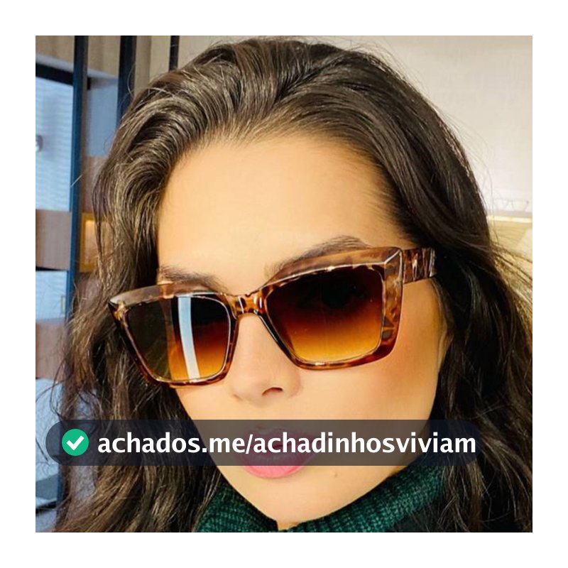 Óculos de Sol Feminino Moderno Blogueira Novidade Várias Cores