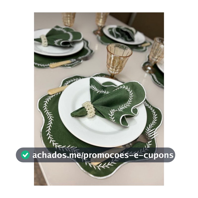 Kit Jogo Americano Souplats Mesa Posta Com Guardanapo 8Pçs Supla