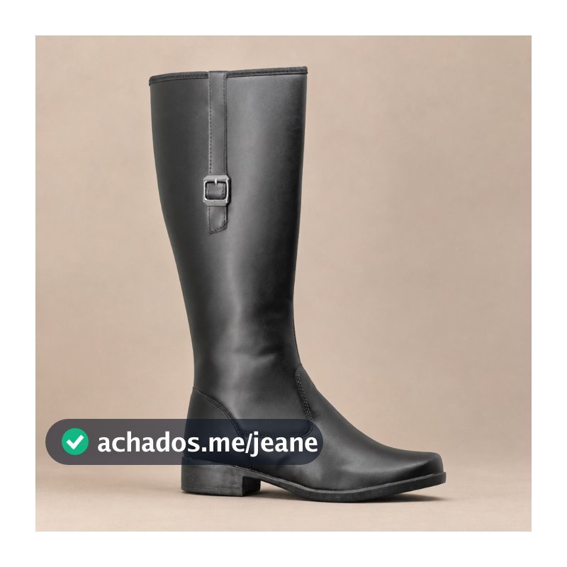 Bota Feminina Marrisi Cano Alto Santorini Confortável Antiderrapante Bico Redondo Sem Salto