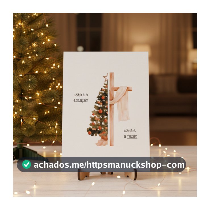 Quadro Decorativo Natalino MDF Oração Fé Jesus Cruz Árvore Natal Decoração Lar Presente Religioso