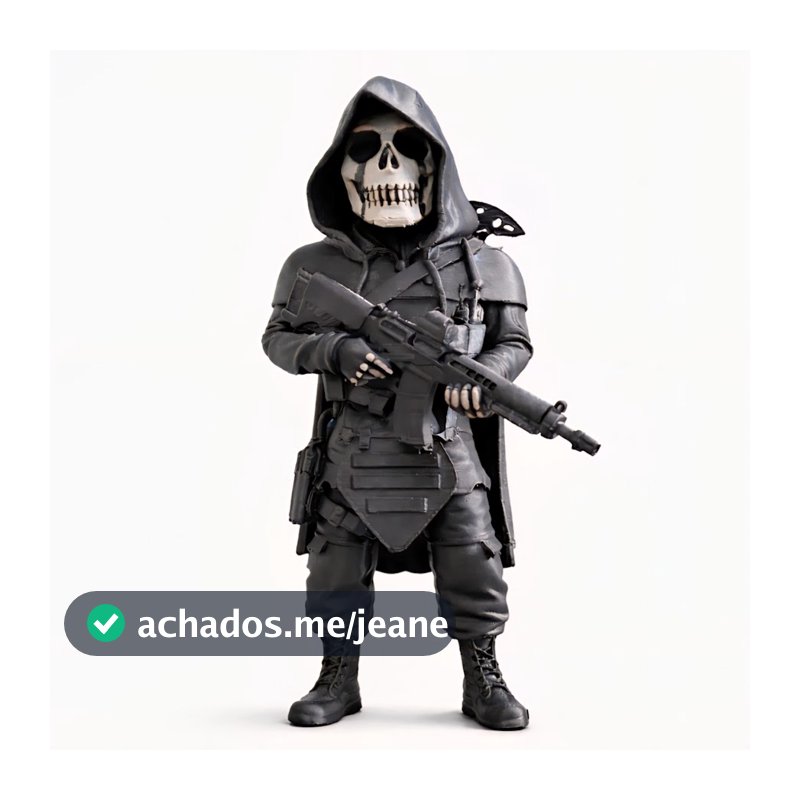 Boneco Ghost Call Of Duty Geek Detalhado Decoracao Gabinete