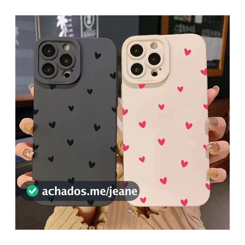 Bonito Pequeno Amor-Coração Caso De Telefone Para iPhone 14 15 16 17 18 Pro Max 11 12 13 XR X XS 7 8 Capa Macia