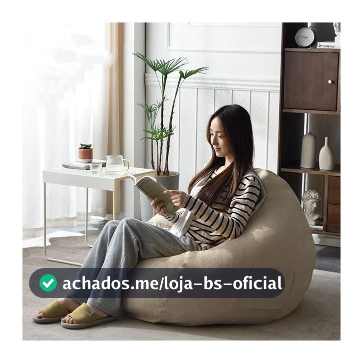 Puff Gigante suede 9983 sem enchimento envio imediato
