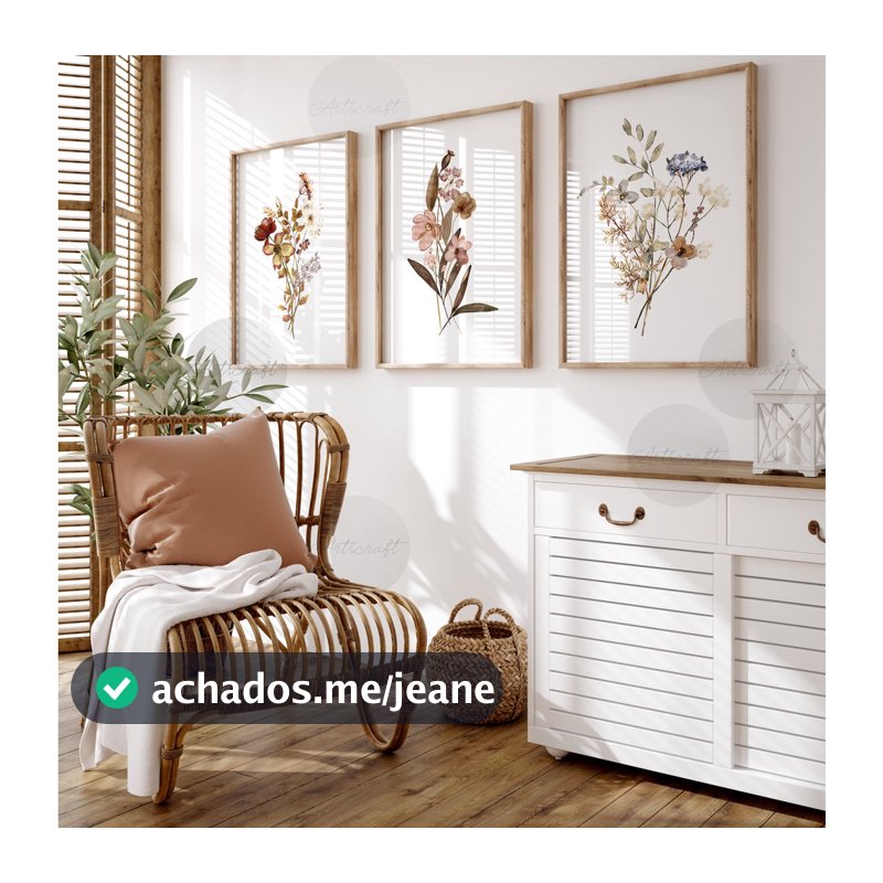 Quadro Decorativo Flores Botânico minimalista , decoração casa Quadro Decorativo
