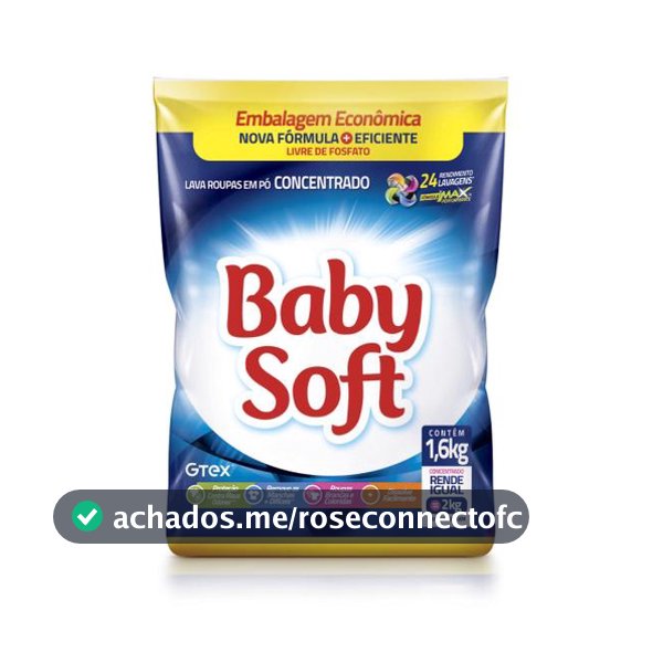 Lava Roupas Pó Baby Soft Concentrado 1,6KG