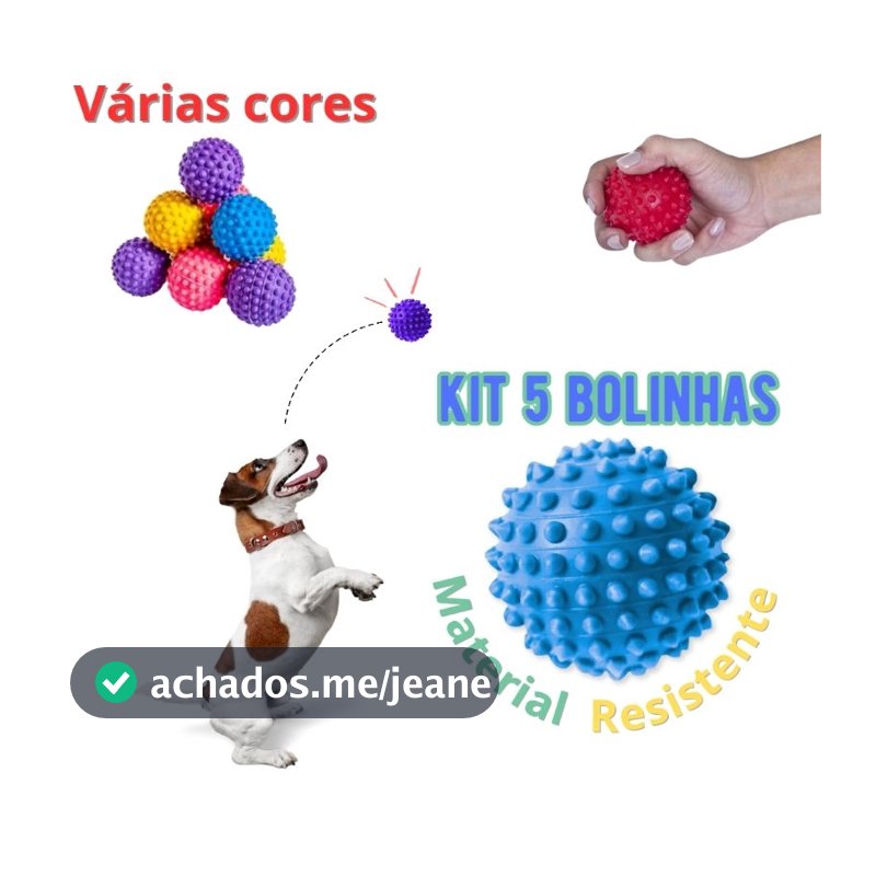 Bolinha para cães - Kit de bolinhas/brinquedo mordedor cravo para cachorro - bolinha anti stress