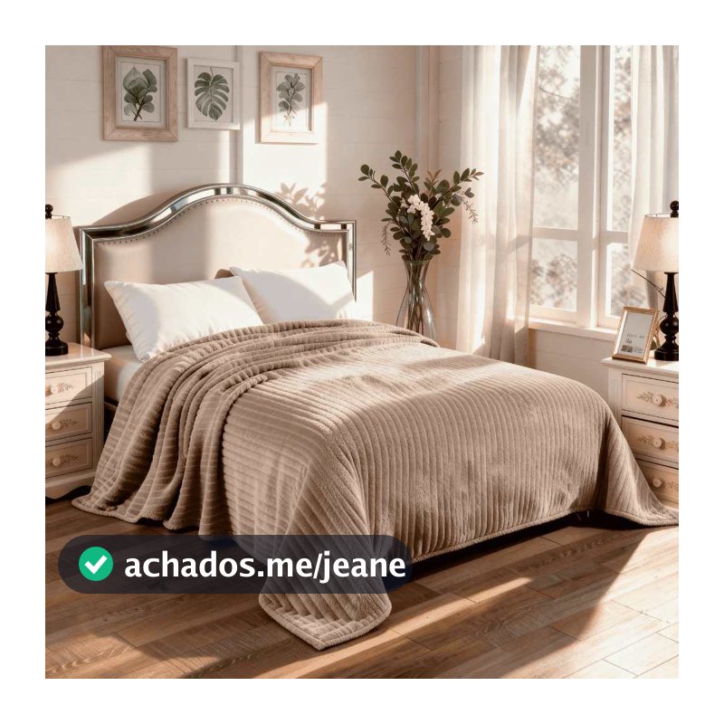 Manta Cobertor Colcha Casal Corttex Luster Canelada 180x200cm Toque Macio Alta Qualidade Premium
