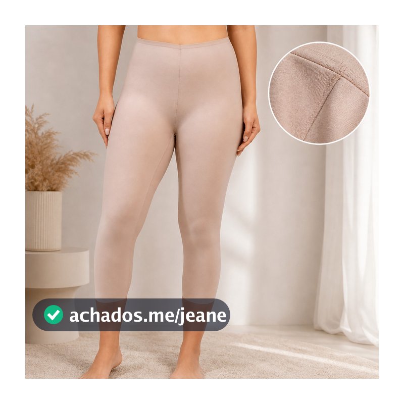 Calça Segunda Pele Modeladora Capri Zero Transparência Cintura Alta Não Marca Conforto