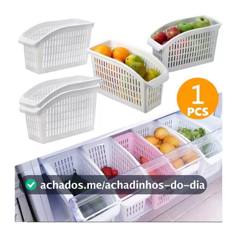 1/2/3 Cesto Organizador Cozinha Geladeira Armário