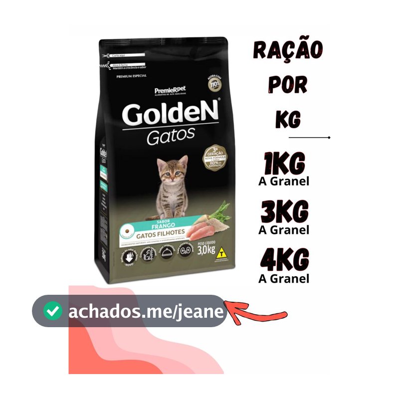 Ração Golden Gatos Filhote Frango a Granel - ENVIO IMEDIATO