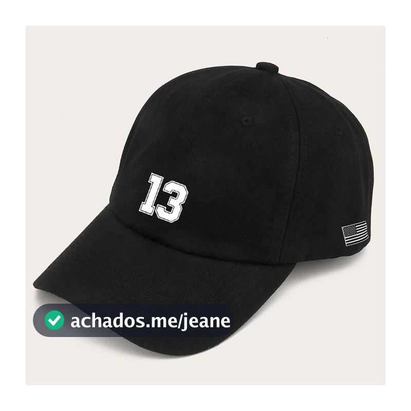 Boné masculino baseball 13 Numero Estilobone preto original Tribos