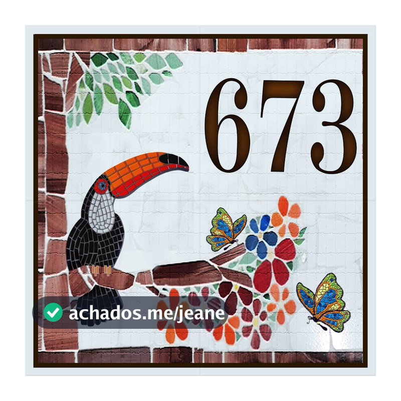 Numero cerâmica  tucano 20 x 20 cm Fazemos qualquer numeração
