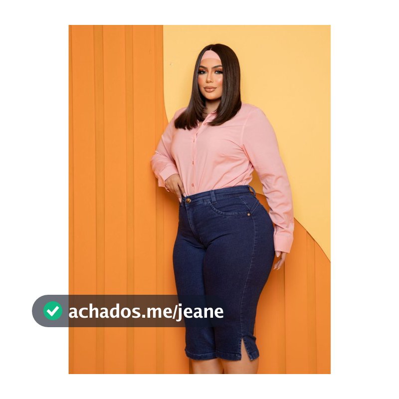 bermuda jeans feminina plus size cós alto com 3% elastano e algodão conforto premium