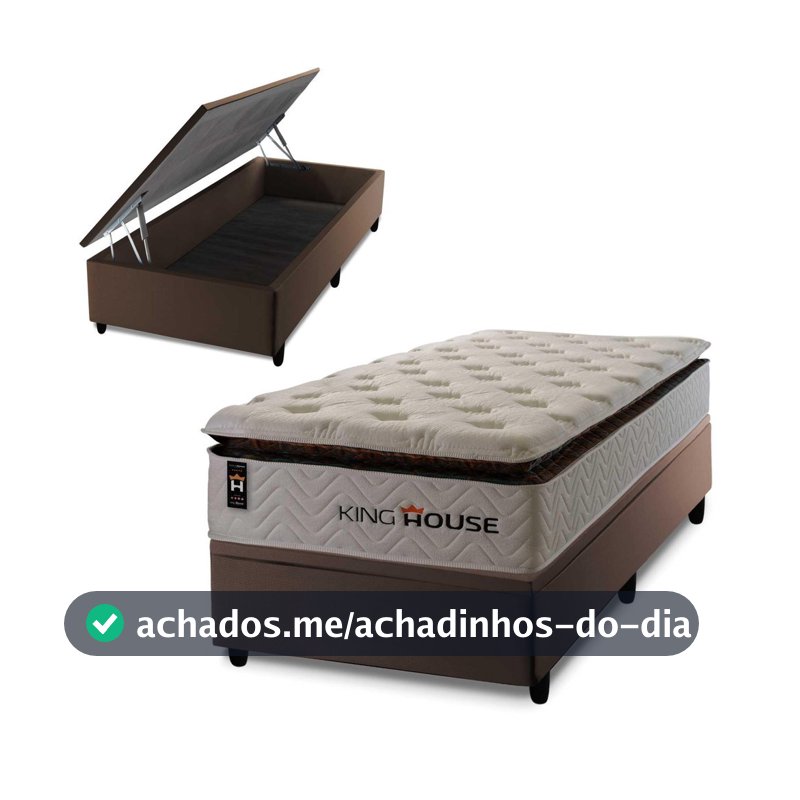 Conjunto Box Baú New York  96x203x80 c/ Molas Ensacadas