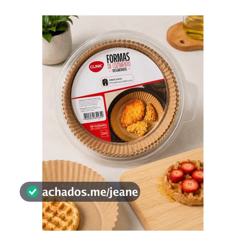 KIT 50PCS FORMAS REDONDA FRITADEIRA ELÉTRICA PAPEL DESCARTAVEL 20CM X 20CM CLINK