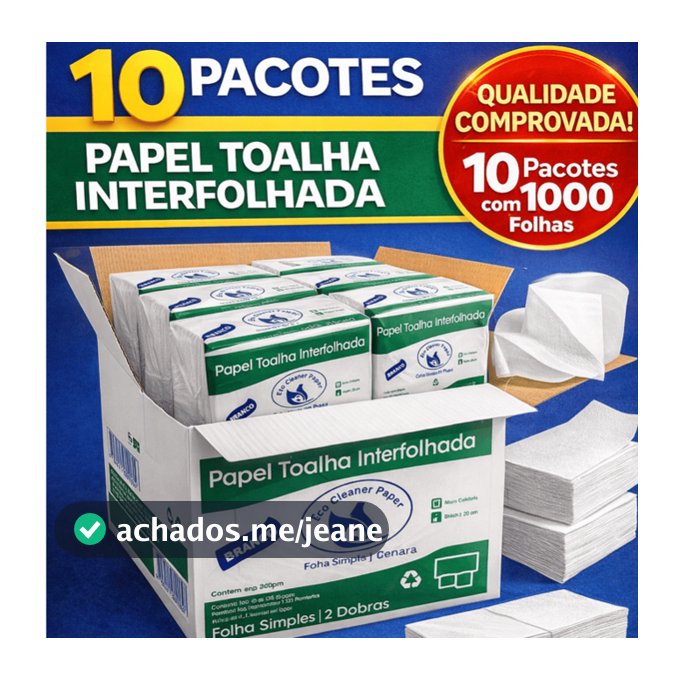 KIT COM 10 PAPEIS INTERFOLHA 1000 FLS 20X21 BRANCO