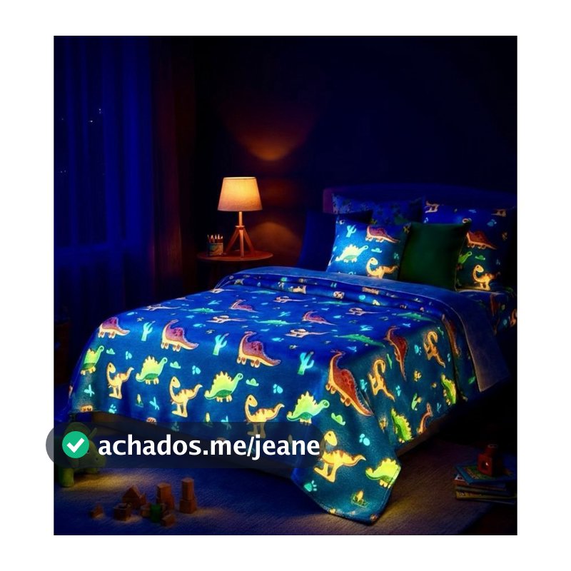 Manta Brilhosa Infantil 1.80 x 2.00 Mt Fluerecente