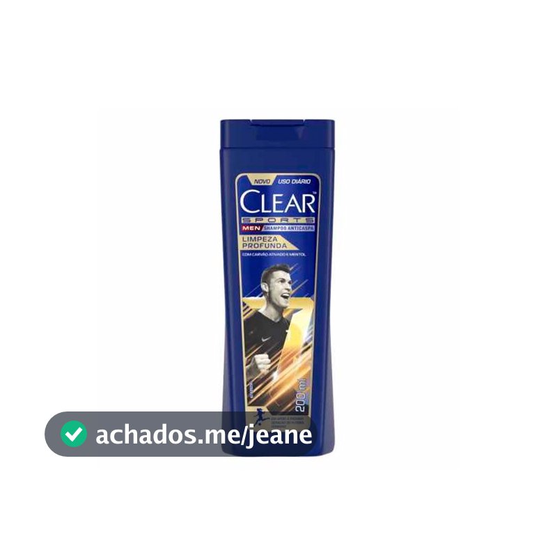 Shampoo Anticaspa Clear Men Limpeza Profunda 200Ml