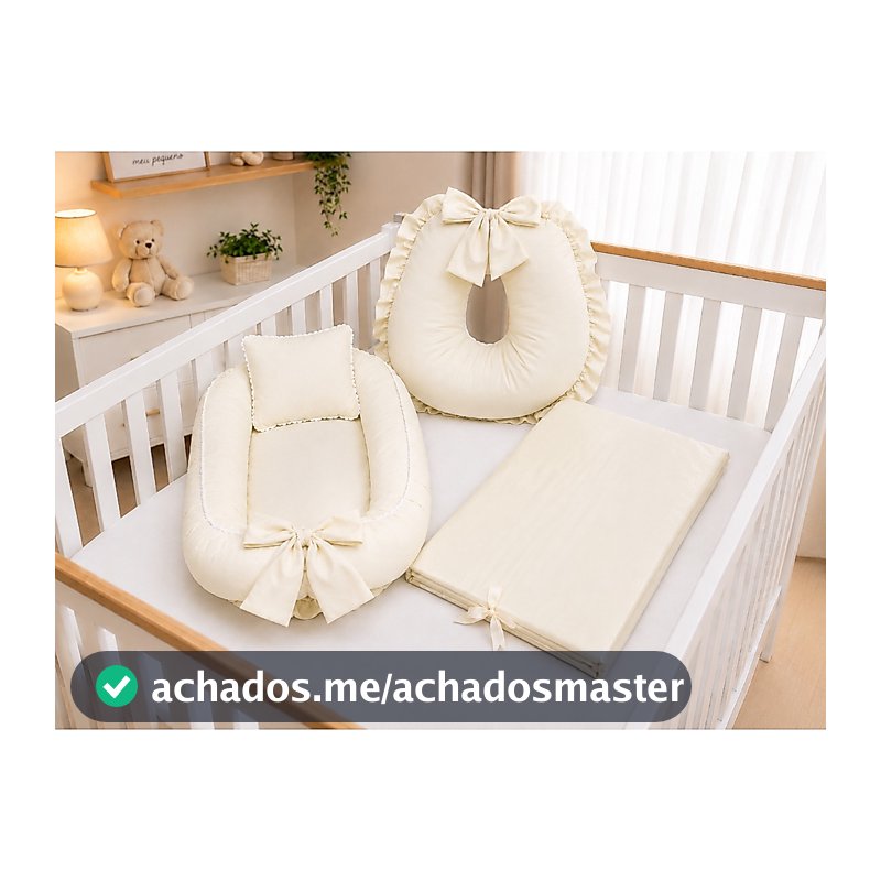 Kit Ninho Redutor Bebê com Almofada Amamentação e Trocador Impermeável