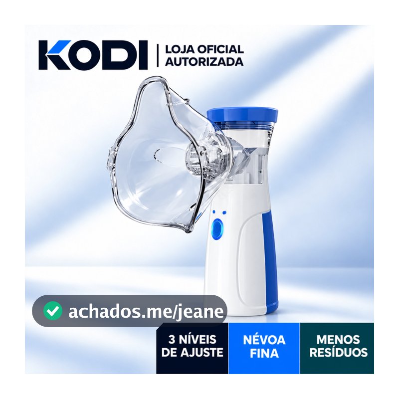 Nebulizador Portátil Ultrassônico Adulto Infantil Mesh - Para Asma, Rinite, Bronquite