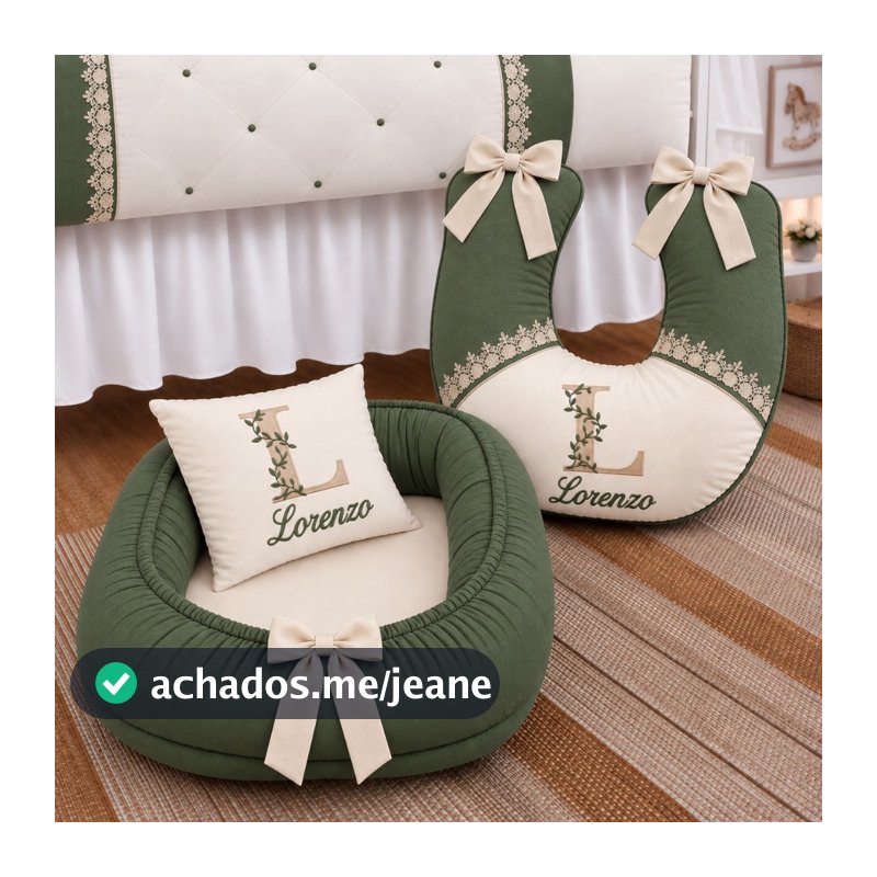 ALMOFADA AMAMENTAÇÃO  +  NINHO REDUTOR PERSONALIZADO COM  NOME DO SEU BEBÊ  -  VÁRIAS CORES ESPECIAL