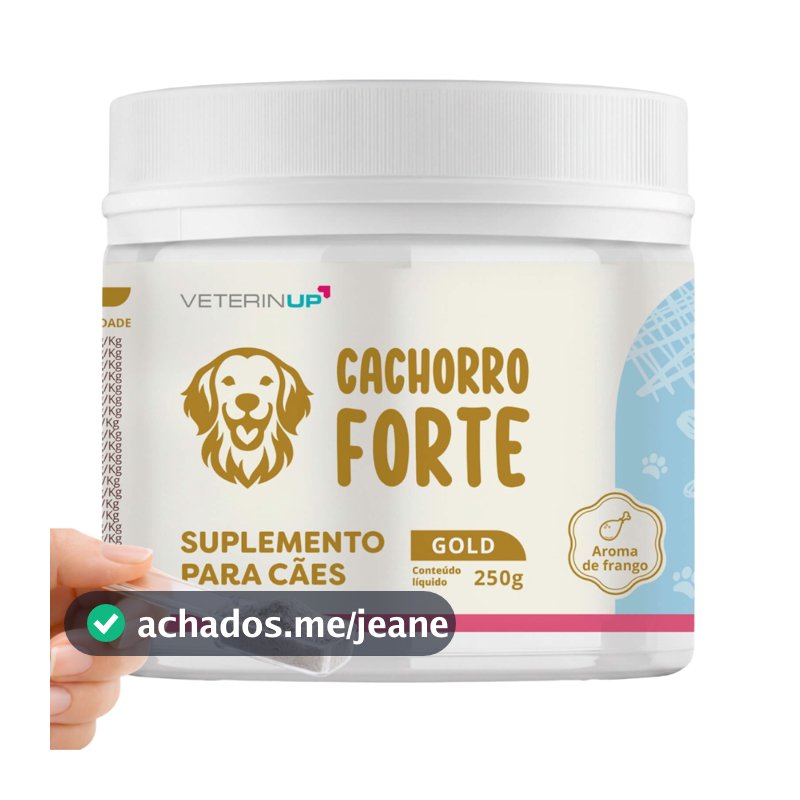 Suplemento Cachorro Forte Gold 250g Suplemento para Cães com Ômega 3, Glucosamina, Condroitina e Probióticos